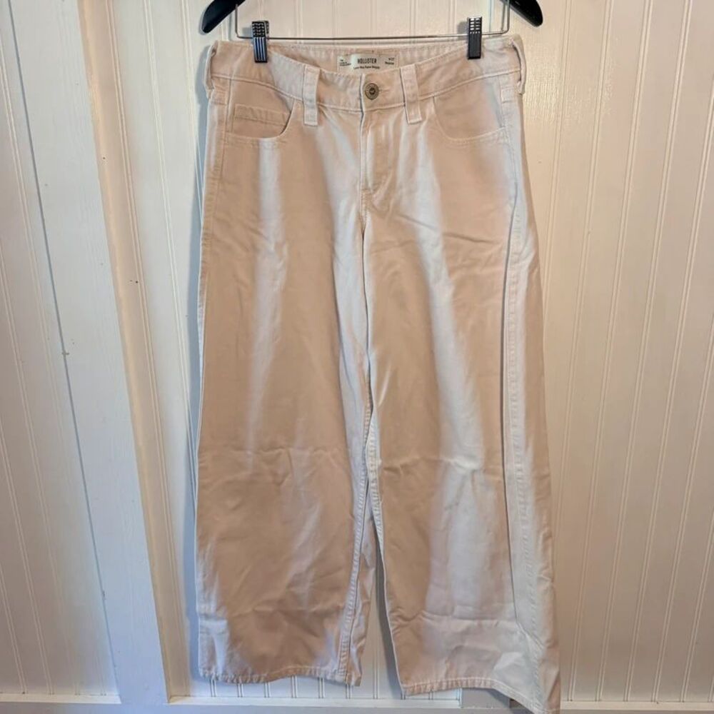 Hollister Women’s Pants Sz 4R w27 Low-Rise Super Baggy pale pink